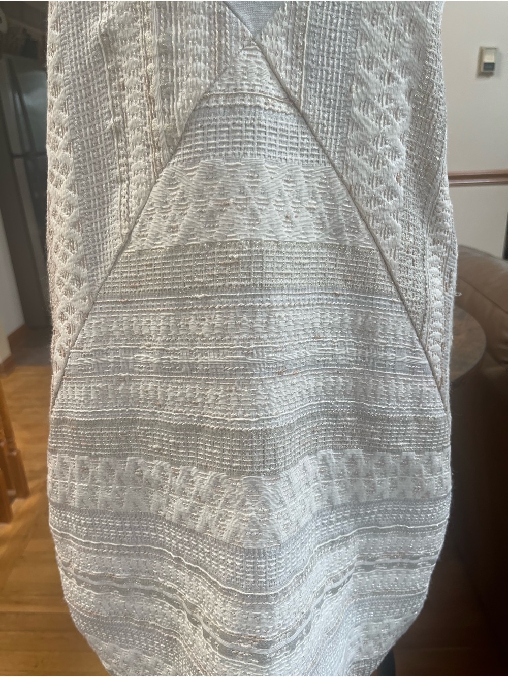 dolan Cream Lace-Panel Sleeveless Mini Dress - Picture 9 of 9